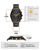 Michael Kors Warren Chronograph Black Dial Black Steel Strap Watch For Men - MK9113 Authentic Buy Shop Now