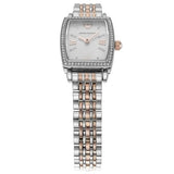 Emporio Armani Gianni T Bar White Mother Of Pearl Dial Two Tone Steel Strap Watch For Women - AR11519 Authentic Buy Shop Now