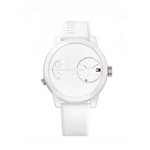 Tommy Hilfiger Denim White Dial White Rubber Strap Watch for Men - 1791558 Authentic Buy Shop Now