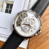 Fossil Townsman Twist Multifunction White Dial Black Leather Strap Watch for Men - ME1164 Authentic Buy Shop Now