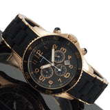 Marc Jacobs Rock Chronograph Black Dial Black Silicone Strap Watch for Women - MBM2553 Authentic Buy Shop Now
