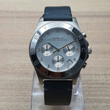 Marc Jacobs Blade Chronograph White Dial Black Leather Strap Watch for Women - MBM1189 Authentic Buy Shop Now