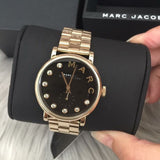 Marc Jacobs Baker Dexter Black Dial Gold Steel Strap Watch for Women - MBM3421 Authentic Buy Shop Now