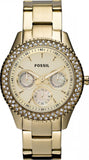 Fossil Stella Multifunction Gold Dial Gold Steel Strap Watch for Women - ES3589 Authentic Buy Shop Now