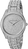 Michael Kors Lauryn Analog Crystals Silver Dial Silver Steel Strap Watch For Women - MK3717 Authentic Buy Shop Now