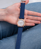 Guess Eclipse White Dial Blue Rubber Strap Watch for Women - GW0315L2 Authentic Buy Shop Now