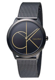 Calvin Klein Minimal Black Dial Black Mesh Bracelet Watch for Women - K3M224X1 Authentic Buy Shop Now