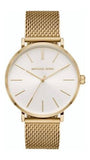 Michael Kors Auden Three Hand White Dial Gold Mesh Strap Watch for Women - MK7150 Authentic Buy Shop Now