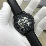 Fossil Grant Automatic Black Dial Black Leather Strap Watch for Men - ME3028 Authentic Buy Shop Now