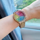 Guess Confetti Multifunction Multicolor Dial Rose Gold Steel Strap Watch For Women - GW0483L3 Authentic Buy Shop Now