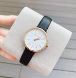 Michael Kors Pyper Three Hand White Dial Black Leather Strap Watch For Women - MK2835 Authentic Buy Shop Now