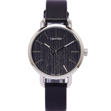 Calvin Klein Even Black Dial Black Leather Strap Watch for Women - K7B231C1 Authentic Buy Shop Now