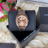 Marc Jacobs Mandy Rose Gold Dial Rose Gold Steel Strap Watch for Women - MJ3550 Authentic Buy Shop Now
