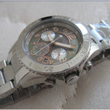 Marc Jacobs Rock Chronograph Mother of Pearl Grey Dial Silver Steel Strap Watch for Women - MBM3250 Authentic Buy Shop Now