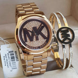 Michael Kors Runway Rose Gold Dial Rose Gold Steel Strap Watch For Women - MK5853 Authentic Buy Shop Now