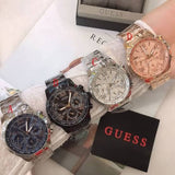 Guess Sunrise Multifunction Quartz White Dial Silver Steel Strap Watch For Women - W0330L3 Authentic Buy Shop Now