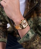 Guess Phoenix Multi Function Gold Dial Gold Steel Strap Watch for Men - GW0456G2 Authentic Buy Shop Now