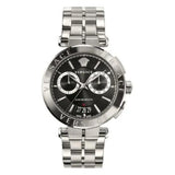 Versace Quartz Black Dial Silver Steel Strap Watch For Men - VBR080018 Authentic Buy Shop Now