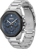 Hugo Boss Cloud Chronograph Blue Dial Silver Steel Strap Watch For Men - 1514015 Authentic Buy Shop Now