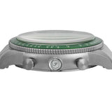 Fossil Sport Tourer Chronograph Green Dial Silver Steel Strap Watch for Men - FS6048 Authentic Buy Shop Now