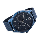 Tommy Hilfiger Damon Quartz Blue Dial Blue Mesh Bracelet Watch for Men - 1791421 Authentic Buy Shop Now