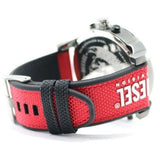 Diesel Mr Daddy 2.0 Chronograph Grey Dial Red Rubber Strap Watch For Men - DZ7423 Authentic Buy Shop Now
