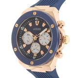Guess Poseidon Blue Dial Blue Rubber Strap Watch for Men - GW0057G2 Authentic Buy Shop Now