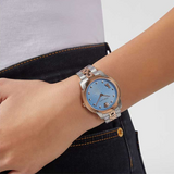 Versace Audrey Quartz Blue Dial Two Tone Steel Strap Watch for Women - VELR00619 Authentic Buy Shop Now