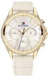 Tommy Hilfiger Ari Diamonds White Dial Cream Leather Strap Watch for Women - 1781982 Authentic Buy Shop Now