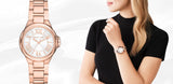 Michael Kors Camille Quartz White Dial Rose Gold Steel Strap Watch For Women - MK7256 Authentic Buy Shop Now