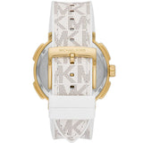 Michael Kors Sydney Quartz White Dial White Leather Strap Watch For Women - MK7221 Authentic Buy Shop Now