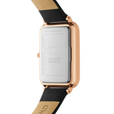 Daniel Wellington Quadro White Dial Black Leather Strap Watch For Women - DW00100450 Authentic Buy Shop Now