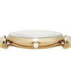 Emporio Armani Gianni T Bar Analog Crystals Gold Dial Gold Steel Strap Watch For Women - AR11608 Authentic Buy Shop Now