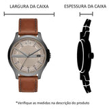 Armani Exchange Hampton Chronograph Grey Dial Brown Leather Strap Watch For Men - AX2414 Authentic Buy Shop Now