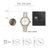 Emporio Armani Mia Quartz Mother of Pearl Dial Two Tone Steel Strap Watch For Women - AR11524 Authentic Buy Shop Now