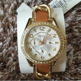Fossil Riley Multifunction White Dial Orange Leather Strap Watch for Women - ES3723 Authentic Buy Shop Now