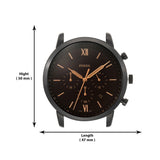 Fossil Neutra Chronograph Black Dial Black Steel Strap Watch for Men - FS5525 Authentic Buy Shop Now