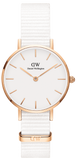 Daniel Wellington Classic Petite Dover White Dial White Nylon Strap Watch For Women - DW00100313 Authentic Buy Shop Now
