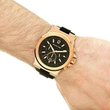 Michael Kors Dylan Chronograph Black Dial Black Rubber Strap Watch for Men - MK8445 Authentic Buy Shop Now
