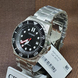 Citizen Mechanical Black Dial Silver Steel Strap Watch For Men - NJ0120-81E Authentic Buy Shop Now