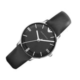 Emporio Armani Classic Quartz Black Dial Black Leather Strap Watch For Women - AR1600 Authentic Buy Shop Now