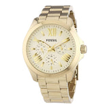 Fossil Cecile Multifunction Champagne Dial Gold Steel Strap Watch for Women - AM4510 Authentic Buy Shop Now