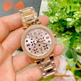 Michael Kors Parker Rose Gold Dial Steel Strap Watch for Women - MK6470 Authentic Buy Shop Now