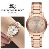 Burberry The City Rose Gold Dial Rose Gold Steel Strap Watch for Women - BU9034 Authentic Buy Shop Now