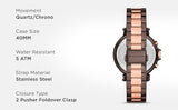 Michael Kors Maren Chronograph Brown Dial Two Tone Steel Strap Watch for Women - MK7496 Authentic Buy Shop Now