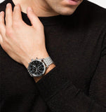 Hugo Boss Companion Black Dial Silver Steel Strap Watch for Men - 1513652 Authentic Buy Shop Now