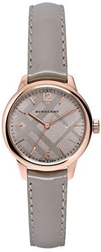 Burberry The Classic Quartz Grey Dial Grey Leather Strap Watch For Women - BU10119 Authentic Buy Shop Now