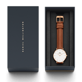 Daniel Wellington Dapper Durham White Dial Brown Leather Strap Watch For Men - DW00100115 Authentic Buy Shop Now