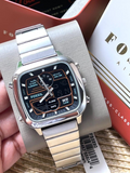 Fossil Retro Analog-Digital Black Dial Silver Steel Strap Watch for Men - FS5890 Authentic Buy Shop Now