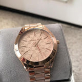 Michael Kors Runway Rose Gold Dial Rose Gold Steel Strap Watch for Women - MK3336 Authentic Buy Shop Now